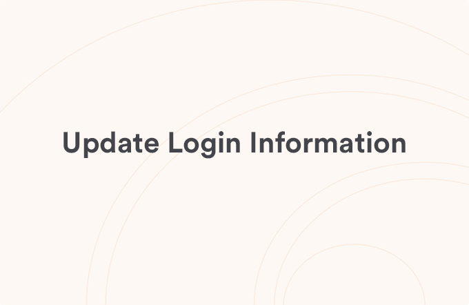 Update Login Informatino